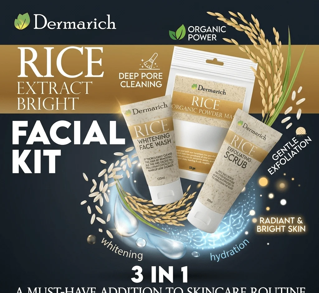 Dermarich - 3-in-1 Rice Extract Bright Facial Kit